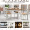 imageGiantex Dining Table Set for 4 Dining Room Table Set for 4 Breakfast Nook with Kitchen Table 4 Dining Chairs Compact SpaceSaving Dinette Set for Small Space Kitchen Table Chairs Set of 4 Brown