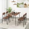 imageGiantex Dining Table Set for 4 MidCentury Kitchen Furniture Set wKitchen Table 4 Dining Chairs Reinforced Metal Frame 5Piece SpaceSaving Dinette Set for Small Place Breakfast Nook