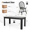 imageGiantex Dining Table Set for 4 Rectangular Wooden Dining Table ampamp 4 Windsor Dining Chairs 5 Pieces Modern SpaceSaving Dinette Set for Dining Room Kitchen Living Room Restaurant Black