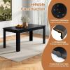 imageGiantex Dining Table for 6 Rectangular Kitchen Table with 330Lbs Capacity Stable Structure 63quot L x 315quot W x 30quot H Large Farmhouse Center Tables for Dinner Dinette Dining Room BlackBlack