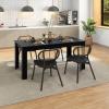 imageGiantex Dining Table for 6 Rectangular Kitchen Table with 330Lbs Capacity Stable Structure 63quot L x 315quot W x 30quot H Large Farmhouse Center Tables for Dinner Dinette Dining Room BlackBlack