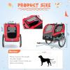 imageGiantex Dog Bike Trailer Bicycle Trailer Wagon for Medium and Small Sized Dogs 20 Inch Wheels 3 Zippered Doors 8 Reflectors 1 Red Flag Folding Dog Carrier for Bike Hold up to 88lbs