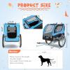 imageGiantex Dog Bike Trailer Pet Stroller Small Medium Dog Bicycle Trailer Carrier Wagon 20quot Large Wheels 3 Doors 2 Windows 8 Reflectors Folding Metal Frame Supports up to 88 lbsBlue