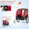 imageGiantex Dog Bike Trailer Pet Stroller Small Medium Dog Bicycle Trailer Carrier Wagon 20quot Large Wheels 3 Doors 2 Windows 8 Reflectors Folding Metal Frame Supports up to 88 lbsRed