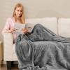 imageGiantex Electric Heated Blanket Twin Size Flannel Heating Blanket w 10 Heating Levels 12H Auto Off ETL Certification ampamp Machine Washable Thermal Blanket for Bed Couch Gray