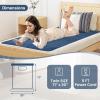 imageGiantex Electric Heated Mattress Pad  71 x 30 Bed Warmer w 5 Heating Levels 8H Timer Overheat Protection Machine Washable Heating Pad Massage Table Warmer for Spa Table Blue  WhiteBlue  White