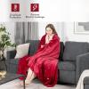 imageGiantex Electric Heated Throw Blanket  84 x 62 Electric Heating Blanket Throw w 5 Heating Levels 10 Hours AutoOff Overheat Protection Washable for Home ampamp Office Full Body Warming Red TwinRed