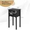 imageGiantex End Table w 2 Drawers Side Table Nightstand MultiPurpose Accent Table Living Room Bedroom Home Furniture 1 WhiteBlack
