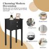 imageGiantex End Table w 2 Drawers Side Table Nightstand MultiPurpose Accent Table Living Room Bedroom Home Furniture 1 WhiteBlack