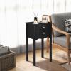 imageGiantex End Table w 2 Drawers Side Table Nightstand MultiPurpose Accent Table Living Room Bedroom Home Furniture 1 WhiteBlack
