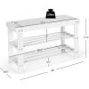 imageGiantex Entryway Shoe Bench Bamboo Shoe Shelf Organizer Holds up to 6 Pairs 3Tier Black Shoe Storage Rack Heels Slippers for Entry Living Room Bathroom BlackWhite
