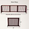 imageGiantex Expandable Wood Dog Gate 2880 Adjustable Freestanding Safety Gate Step Over Fence for Small to Medium Sized Pets Indoor House Doorway Stairs Extra Wide Fence