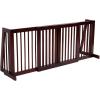 imageGiantex Expandable Wood Dog Gate 2880 Adjustable Freestanding Safety Gate Step Over Fence for Small to Medium Sized Pets Indoor House Doorway Stairs Extra Wide Fence
