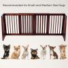 imageGiantex Expandable Wood Dog Gate 2880 Adjustable Freestanding Safety Gate Step Over Fence for Small to Medium Sized Pets Indoor House Doorway Stairs Extra Wide Fence