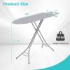 imageGiantex Foldable Ironing Board with Iron Rest Heat Resistant Cover 485quot x 155quot Ironing Surface 27quot36quot Adjustable Heights Sturdy Metal Frame Iron Board for Laundry Room Light GrayLight Gray