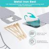 imageGiantex Foldable Ironing Board with Iron Rest Heat Resistant Cover 485quot x 155quot Ironing Surface 27quot36quot Adjustable Heights Sturdy Metal Frame Iron Board for Laundry Room Light GrayLight Gray