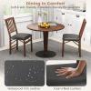 imageGiantex Folding Dining Chairs Set of 2 Foldable Wood Kitchen Chairs with Padded Seat Solid Wood Frame Max Load 400 Lbs No Assembly Easy to Store Wooden Dining Chairs for Apartment Small SpaceWalnutslat Back