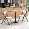 imageGiantex Folding Dining Chairs Set of 2 No Assembly Required with Linen Padded Seats Wooden Foldable Kitchen ampamp Party Chairs Easy to Store for Extra EventsCoffeebeige