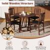 imageGiantex Folding Dining Chairs Set of 2 Solid Wood Frame Foldable Wood Kitchen Chairs with Padded Seat Max Load 400 Lbs No Assembly Armless Side Chairs for Apartment Dining Room Brown ampamp BlackBrown  Black