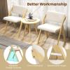 imageGiantex Folding Dining Chairs Set of 2 Upholstered Wooden Folding Chair 2 Pack Portable Kitchen Chairs with Padded ampamp Seat Backrest Accent Chairs for Wedding Picnic Party No Assembly NaturalNatural