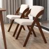 imageGiantex Folding Dining Chairs Set of 2 Upholstered Wooden Folding Chair 2 Pack Portable Kitchen Chairs with Padded ampamp Seat Backrest Accent Chairs for Wedding Picnic Party No Assembly NaturalWalnut