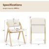 imageGiantex Folding Dining Chairs Set of 2 Upholstered Wooden Folding Chair 2 Pack Portable Kitchen Chairs with Padded ampamp Seat Backrest Accent Chairs for Wedding Picnic Party No Assembly NaturalNatural