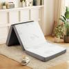 imageGiantex Folding Mattress 4 Inch GelInfused Trifold Mattress with Bamboo Cover ampamp Carry Bag CertiPURUS Certified Foldable Cooling Mattress Topper for Guest Room Dorm RV Camp Floor QueenGrey