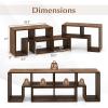 imageGiantex FreeCombination TV Stand for Bedroom  Entertainment Center for 50 55 60 65 Inch TV 3Piece Media Console Table with Storage Cubes Deformable Open Storage Bookcase Shelf Black Wood GrainBrown