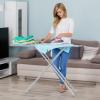 imageGiantex Full Size Ironing Board with Iron Rest 57quot x 15quot Carbon Steel Table with 7Level Height ampamp Heat Resistant Cover Foldable 4Layer Iron Board for Home Dorm ampamp Laundry Room GrayBlue