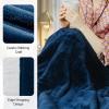 imageGiantex Heated Blanket Electric Throw  DoubleSided Electric Blanket with 5 Heat Settings 3Hour Auto Shut Off Flannel ampamp Cashmere Throw Blanket Machine Washable 50 x 60 Heating Blanket Blue