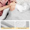 imageGiantex Heated Blanket Electric Throw  DoubleSided Electric Blanket with 5 Heat Settings 3Hour Auto Shut Off Flannel ampamp Cashmere Throw Blanket Machine Washable 50 x 60 Heating Blanket Gray