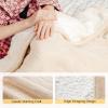 imageGiantex Heated Blanket Electric Throw  DoubleSided Electric Blanket with 5 Heat Settings 3Hour Auto Shut Off Flannel ampamp Cashmere Throw Blanket Machine Washable 50 x 60 Heating Blanket Beige