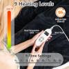 imageGiantex Heated Blanket Throw 60 x 50 10 Heating Levels 9H Timer Auto Shut Off Overheat Protection Machine Washable BlackWhiteBlackwhite