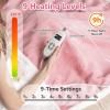 imageGiantex Heated Blanket Throw 60 x 50 10 Heating Levels 9H Timer Auto Shut Off Overheat Protection Machine Washable BlackWhitePink