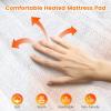 imageGiantex Heated Mattress Pad King Electric Mattress Cover wDual Control 8 Heat Settings 10H Timer Overheat Protection Heating Bed Toppers Fit up to 16quot Deep Pocket Machine Washable Bed WarmerKing