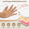 imageGiantex Heated Mattress Pad Queen  60 x 80 Quilted Electric Bed Warmer w 10 Heating Levels 8H Auto Off 112H Timer Double Controller Overheat Protection Electric Mattress PadQueen