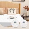 imageGiantex Heated Mattress Pad Queen  60 x 80 Quilted Electric Bed Warmer w 10 Heating Levels 8H Auto Off 112H Timer Double Controller Overheat Protection Electric Mattress PadQueen