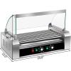 imageGiantex Hot Dog Roller Machine 7 NonStick Rollers 18 Hot Dog Sausage Grill Cooker Machine with Removable Stainless Steel Drip Tray and Glass Hood Cover Commercial Household Hot Dog Rotisserie23Lx13Wx16H