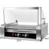 imageGiantex Hot Dog Roller Machine 7 NonStick Rollers 18 Hot Dog Sausage Grill Cooker Machine with Removable Stainless Steel Drip Tray and Glass Hood Cover Commercial Household Hot Dog Rotisserie23Lx19Wx17H