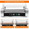 imageGiantex Hot Dog Roller Machine 7 NonStick Rollers 18 Hot Dog Sausage Grill Cooker Machine with Removable Stainless Steel Drip Tray and Glass Hood Cover Commercial Household Hot Dog Rotisserie23Lx13Wx16H