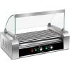imageGiantex Hot Dog Roller Machine 7 NonStick Rollers 18 Hot Dog Sausage Grill Cooker Machine with Removable Stainless Steel Drip Tray and Glass Hood Cover Commercial Household Hot Dog Rotisserie23Lx13Wx16H