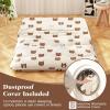 imageGiantex Japanese Floor Mattress 4 Inch Futon Mattress wWashable Cover ampamp Storage Bag Foldable Roll up Mattress Tatami Mat Portable Sleeping Pad for Camping Dormitory Kids Floor Lounger Bed FullBrown Bear