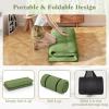 imageGiantex Japanese Floor Mattress 4 Inch Futon Mattress wWashable Cover ampamp Storage Bag Foldable Roll up Mattress Tatami Mat Portable Sleeping Pad for Camping Dormitory Kids Floor Lounger Bed FullGreen