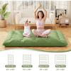 imageGiantex Japanese Floor Mattress 4 Inch Futon Mattress wWashable Cover ampamp Storage Bag Foldable Roll up Mattress Tatami Mat Portable Sleeping Pad for Camping Dormitory Kids Floor Lounger Bed FullGreen