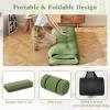 imageGiantex Japanese Floor Mattress 4 Inch Futon Mattress wWashable Cover ampamp Storage Bag Foldable Roll up Mattress Tatami Mat Portable Sleeping Pad for Camping Dormitory Kids Floor Lounger Bed FullGreen