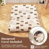 imageGiantex Japanese Floor Mattress 4 Inch Futon Mattress wWashable Cover ampamp Storage Bag Foldable Roll up Mattress Tatami Mat Portable Sleeping Pad for Camping Dormitory Kids Floor Lounger Bed FullBrown Bear