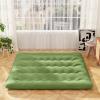 imageGiantex Japanese Floor Mattress 4 Inch Futon Mattress wWashable Cover ampamp Storage Bag Foldable Roll up Mattress Tatami Mat Portable Sleeping Pad for Camping Dormitory Kids Floor Lounger Bed FullGreen