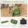 imageGiantex Japanese Floor Mattress 4 Inch Futon Mattress wWashable Cover ampamp Storage Bag Foldable Roll up Mattress Tatami Mat Portable Sleeping Pad for Camping Dormitory Kids Floor Lounger Bed FullGreen