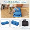 imageGiantex Japanese Floor Mattress 4 Inch Futon Mattress wWashable Cover ampamp Storage Bag Foldable Roll up Mattress Tatami Mat Portable Sleeping Pad for Camping Dormitory Kids Floor Lounger Bed FullNavy