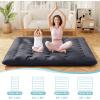 imageGiantex Japanese Floor Mattress 4 Inch Futon Mattress wWashable Cover ampamp Storage Bag Foldable Roll up Mattress Tatami Mat Portable Sleeping Pad for Camping Dormitory Kids Floor Lounger Bed FullBlack